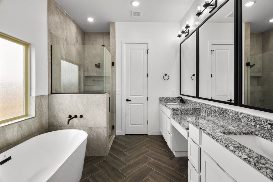 Representative furnished interior of a home built from the Scottsdale by LEH. Homes in Painted Sky, El Paso (Image 17). Representative furnished interior of a home built from the Scottsdale by LEH. Homes in Painted Sky, El Paso (Image 17).