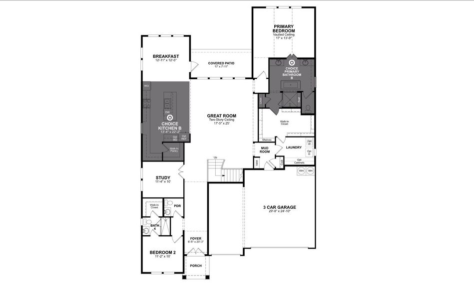 2D floor plan layout for the Northcliffe by Beazer Homes in Legacy: Hilltop Collection, League City, TX (Image 7). 2D floor plan layout for the Northcliffe by Beazer Homes in Legacy: Hilltop Collection, League City, TX (Image 7).