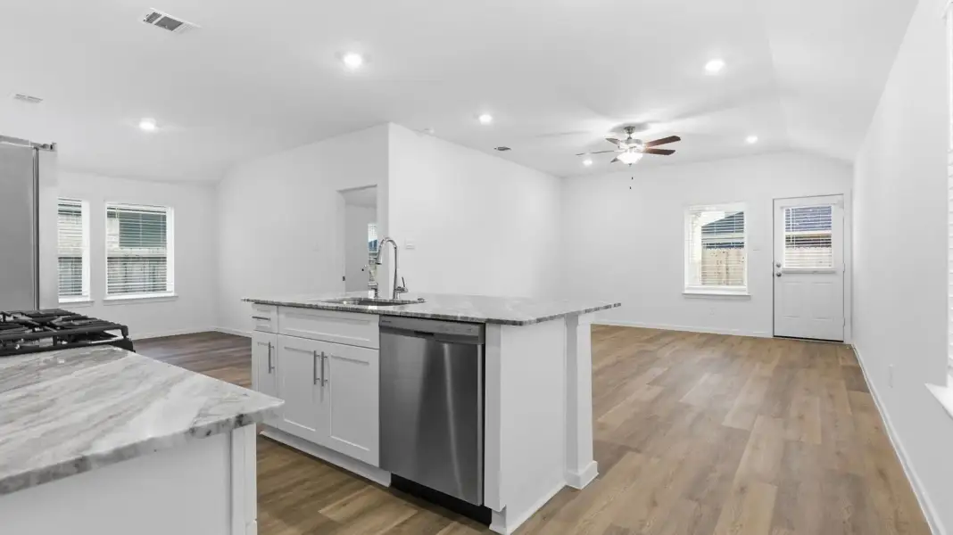 Furnished interior view inside a new home in August Trails, Needville (Image 3).