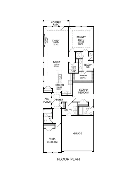 2D floor plan layout for the Carter F by First Texas Homes in The Meadows, Denton, TX (Image 5). 2D floor plan layout for the Carter F by First Texas Homes in The Meadows, Denton, TX (Image 5).