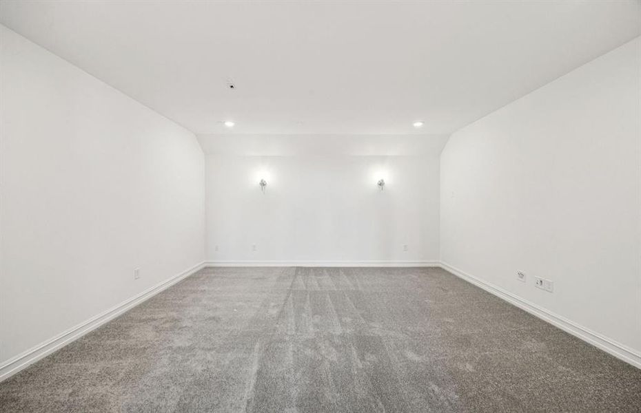 Media room on second level Media room on second level