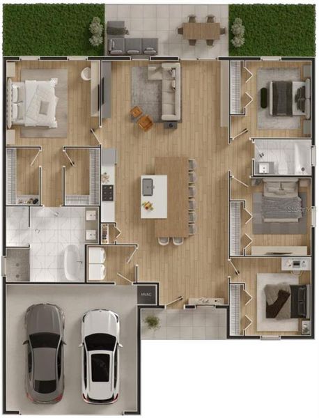 2D floor plan layout of this home in , Citrus Springs, FL (Image 5).
