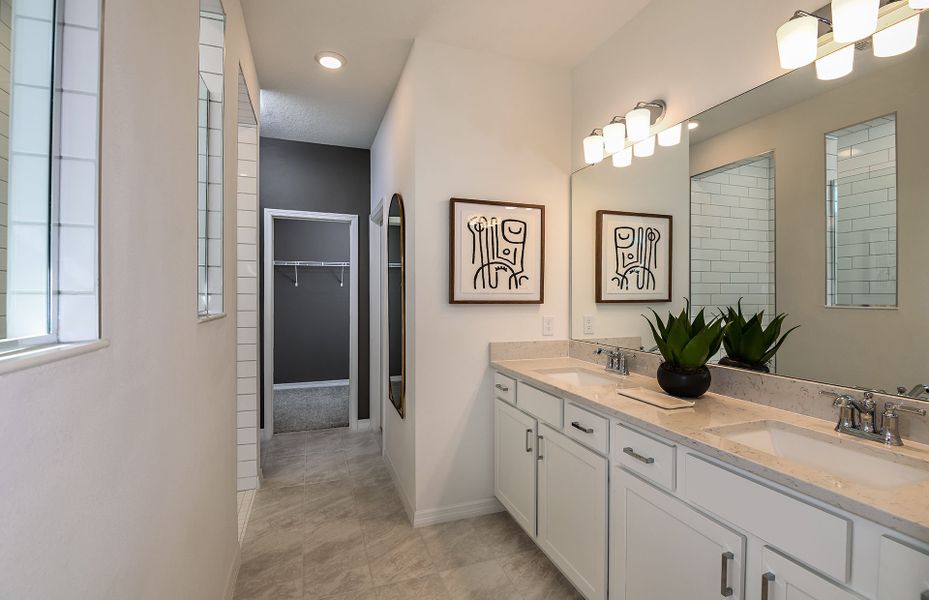 Owner's Bath with Dual Sinks and Walk-In Shower