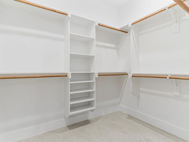 View of walk in closet