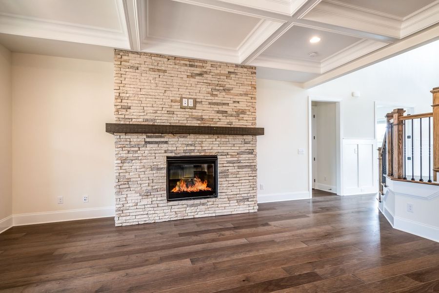 Representative unfurnished interior of a home built from the Harvard by Greybrook Homes in Harbor Watch, Statesville (Image 20).