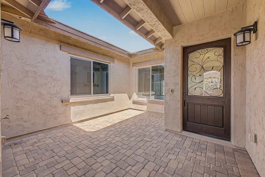 Exterior details and patio area of a home in Bellero Estates, Queen Creek (Image 22).