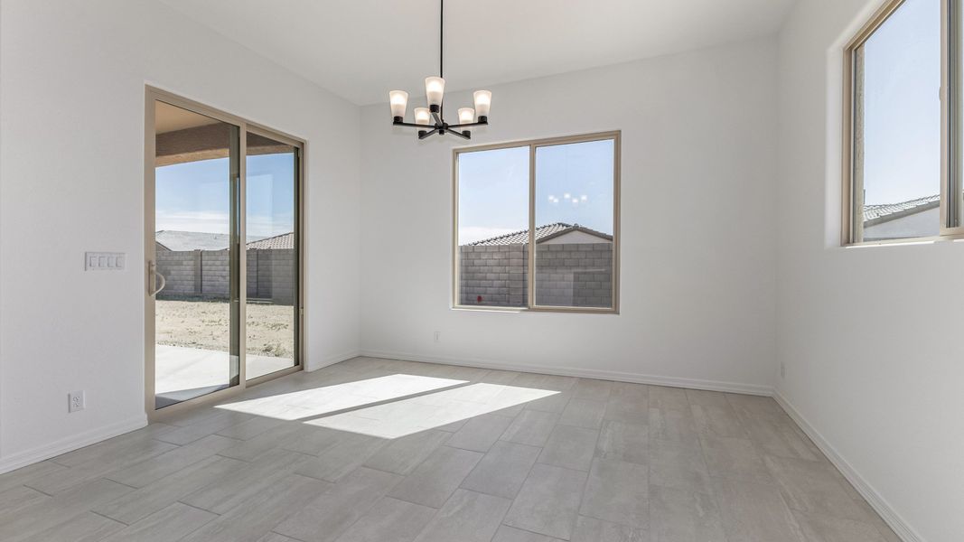 Representative furnished interior of a home built from the Granada by DRB Homes in Arroyo Seco - Palazzo, Buckeye (Image 7). Representative furnished interior of a home built from the Granada by DRB Homes in Arroyo Seco - Palazzo, Buckeye (Image 7).