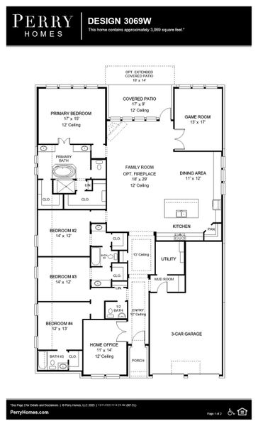 Floor Plan for 3069W