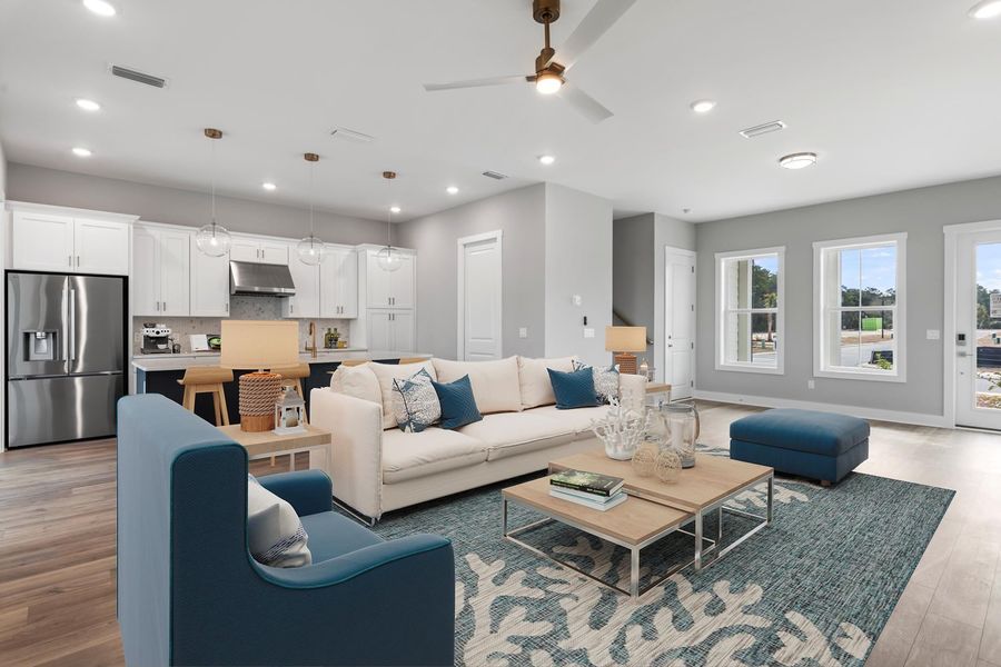 Representative furnished interior of a home built from the Marino by Brock Built in Nautilus Pointe, Inlet Beach (Image 27).