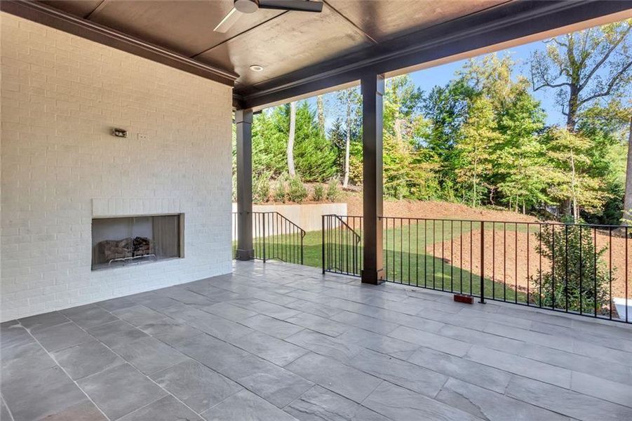 Exterior details and patio area of a home in , Marietta (Image 3). Exterior details and patio area of a home in , Marietta (Image 3).