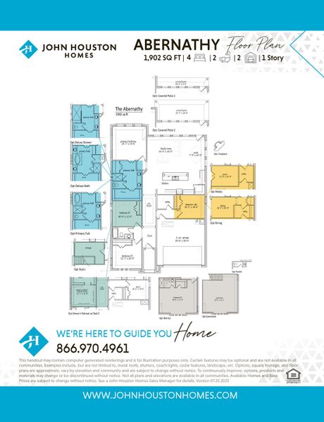 2D floor plan layout for the Abernathy by John Houston Homes in Somerset - Phase 5, Mansfield, TX (Image 3). 2D floor plan layout for the Abernathy by John Houston Homes in Somerset - Phase 5, Mansfield, TX (Image 3).