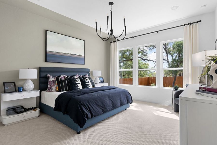 Furnished interior view inside a new home in Park Collection at Heritage, Dripping Springs (Image 14).