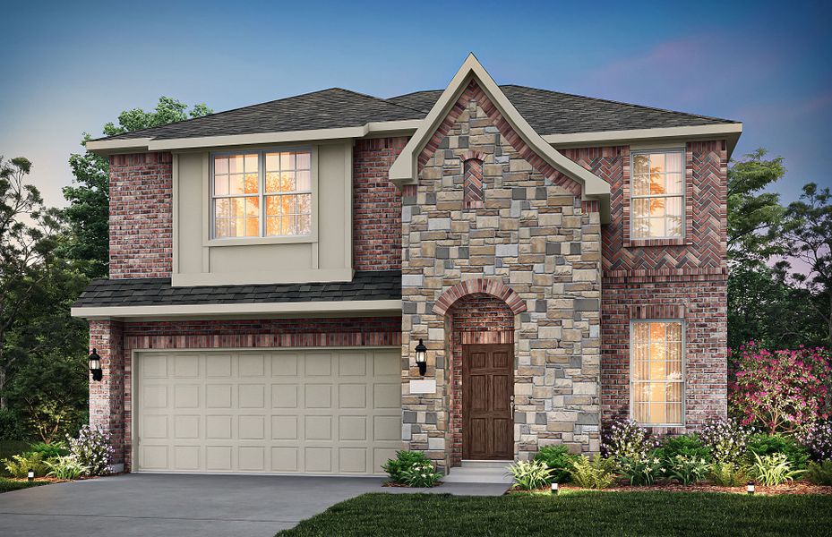 The Hamilton, a two-story home with 2-car garage,