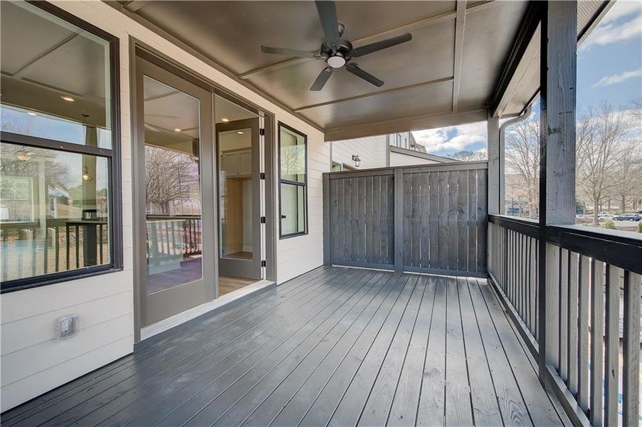 Exterior details and patio area of a home in Barrett Pointe, Kennesaw (Image 3). Exterior details and patio area of a home in Barrett Pointe, Kennesaw (Image 3).