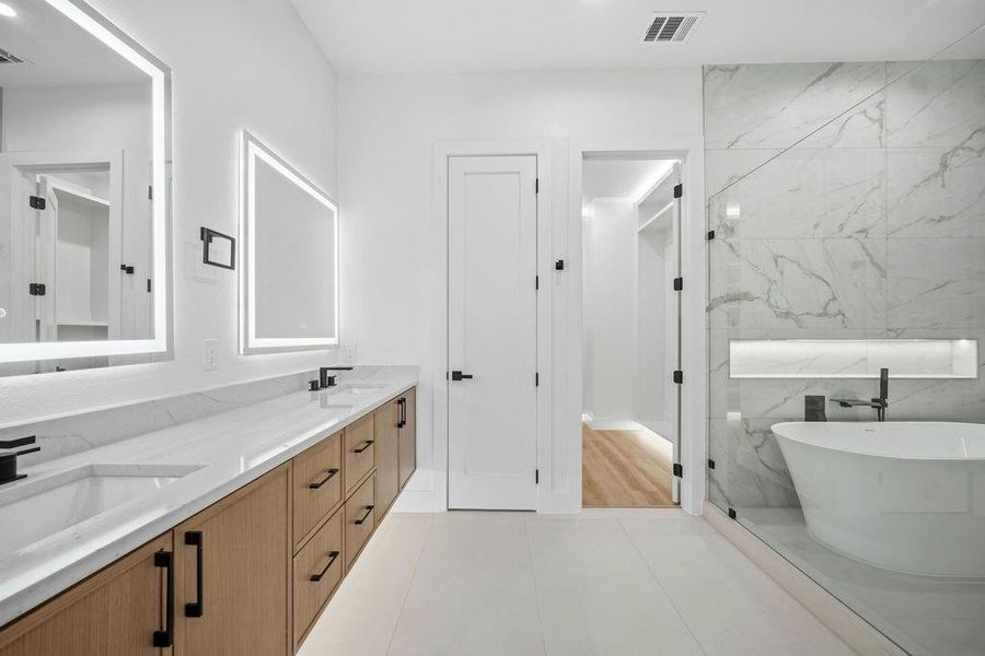 Furnished interior view inside a new home in , Dallas (Image 11).