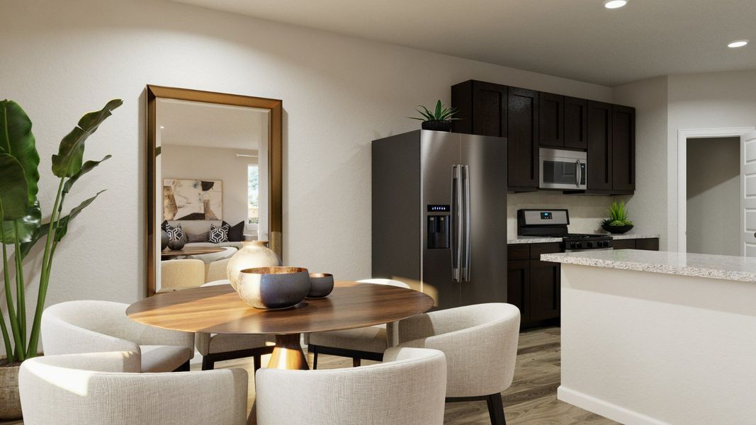 Representative furnished interior of a home built from the The Bluff by Legend Homes in Hanna Ranch, Fort Worth (Image 10). Representative furnished interior of a home built from the The Bluff by Legend Homes in Hanna Ranch, Fort Worth (Image 10).