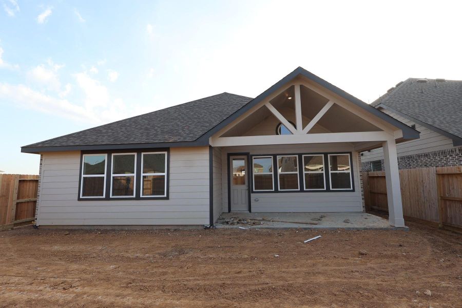 Backyard with covered patio - still under construction!
