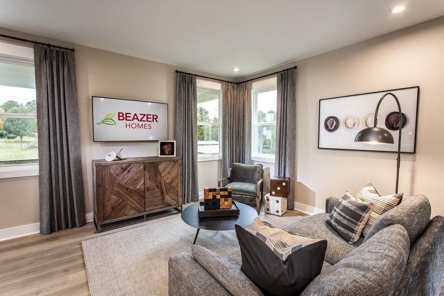 Representative furnished interior of a home built from the Riverside by Beazer Homes in The Paddocks at Doc Hughes, Buford (Image 6).