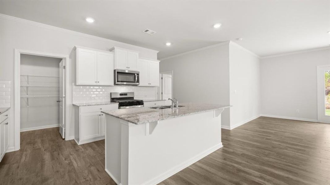 Furnished interior view inside a new home in Parkside at Carter Grove, Cartersville (Image 12).