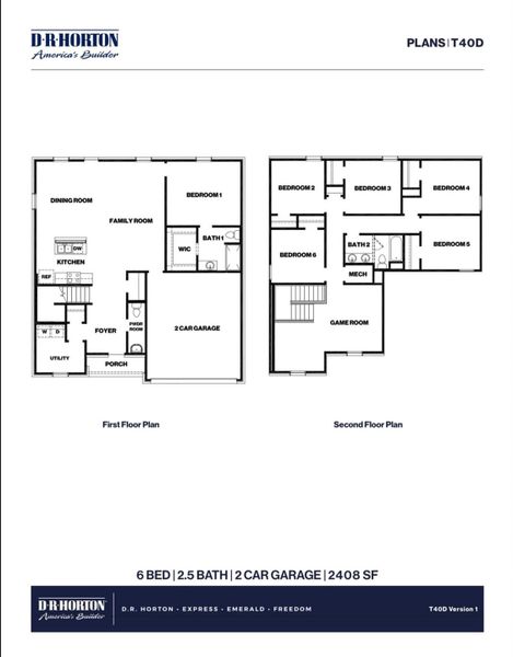 2D floor plan layout of this home in Sunterra, Katy, TX (Image 2).