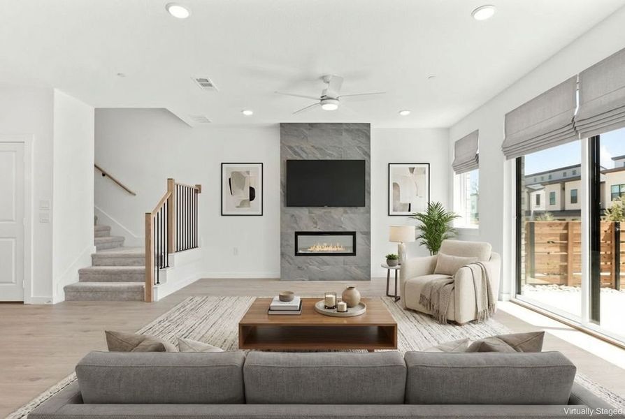 Furnished interior view inside a new home in Willow Grove Townhomes, Melissa (Image 6).