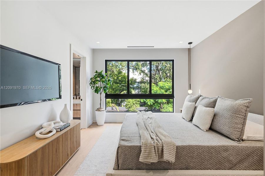 Furnished interior view inside a new home in , Miami (Image 9).