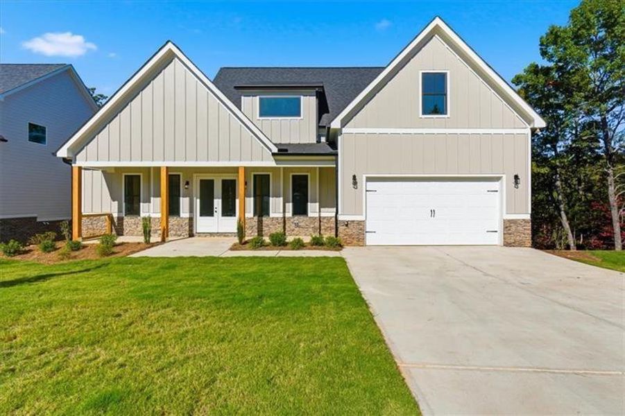 Front exterior of a new home in , Cartersville, GA, highlighting curb appeal (Image 25). Front exterior of a new home in , Cartersville, GA, highlighting curb appeal (Image 25).