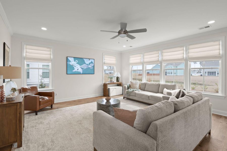 Furnished interior view inside a new home in Tidewater at Lakes of Cane Bay, Summerville (Image 42).