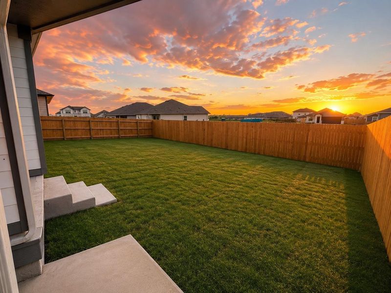 Private Backyard of Home Private Backyard of Home