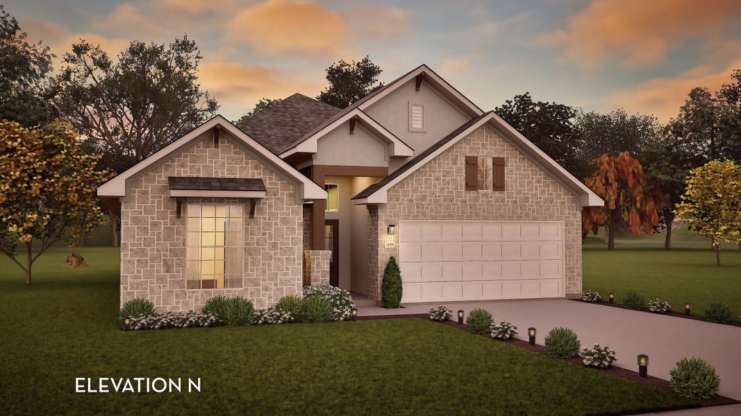 Representative exterior photo of a completed home built from the Greeley by CastleRock Communities in Lariat, Liberty Hill, TX (Image 19). Representative exterior photo of a completed home built from the Greeley by CastleRock Communities in Lariat, Liberty Hill, TX (Image 19).