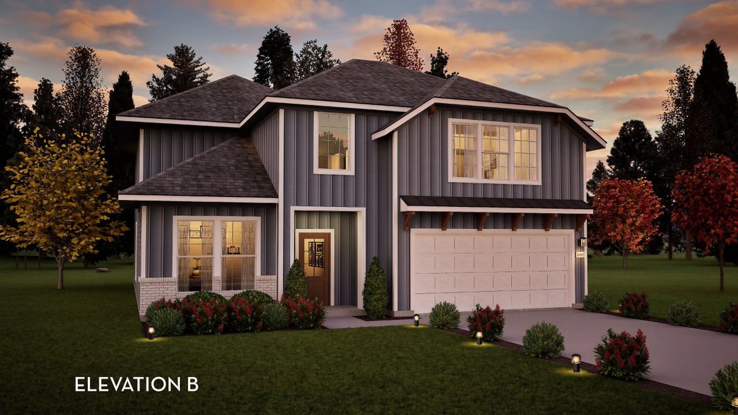 Representative exterior photo of a completed home built from the Hayden by CastleRock Communities in Aden Woods, Fairview, TN (Image 2).