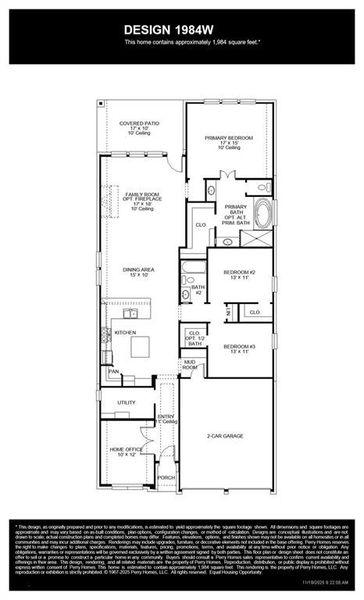 2D floor plan layout of this home in Ventana, Fort Worth, TX (Image 2).
