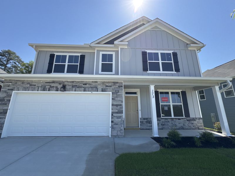 Front exterior of a new home in Forrest Bluff, North Augusta, SC, highlighting curb appeal (Image 17).