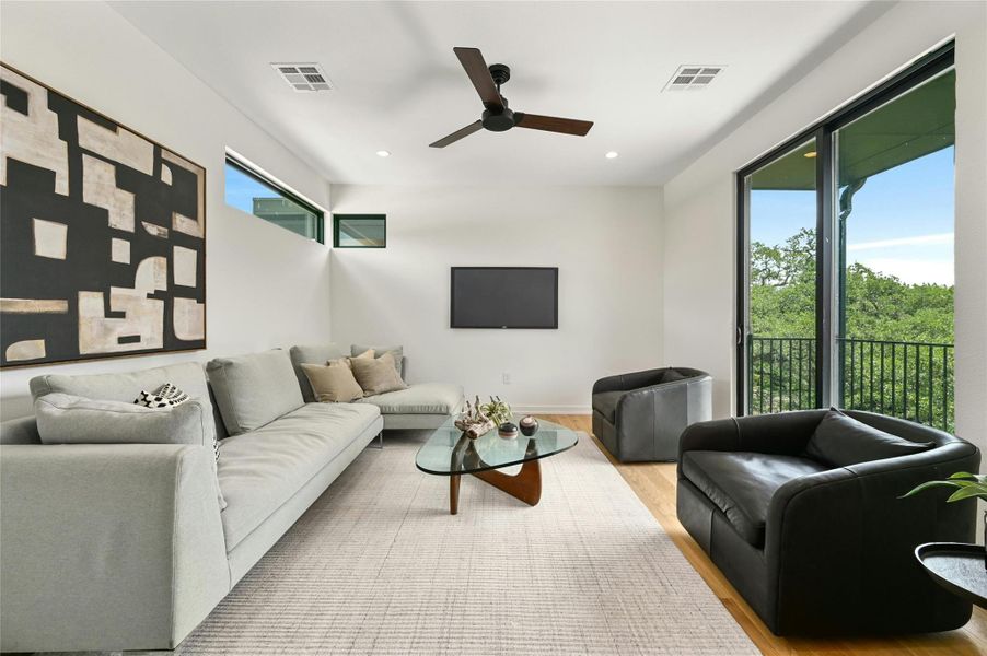 Furnished interior view inside a new home in The Reyna, Austin (Image 14). Furnished interior view inside a new home in The Reyna, Austin (Image 14).