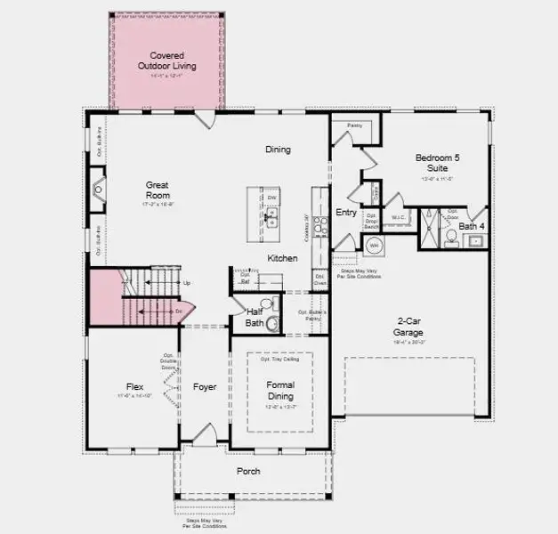 2D floor plan layout of this home in Stratford Hills, Ball Ground, GA (Image 3).