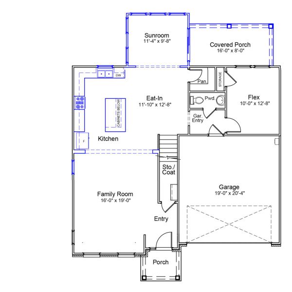 2D floor plan layout of this home in Hanes Lake, Winston-Salem, NC (Image 5).