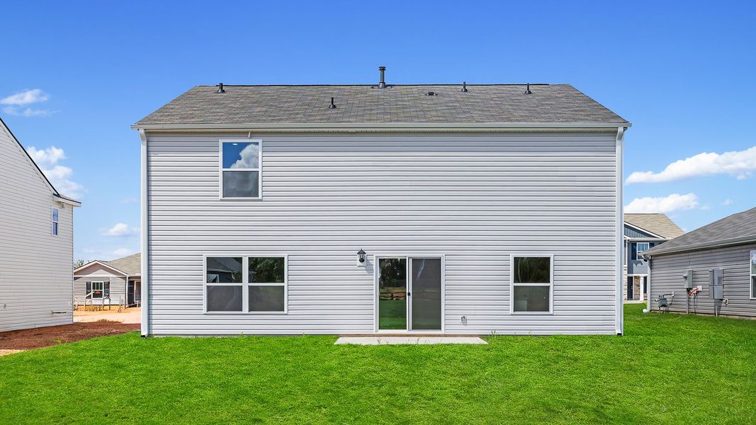 Exterior details and patio area of a home in Bentley Park, Greenwood (Image 2). Exterior details and patio area of a home in Bentley Park, Greenwood (Image 2).