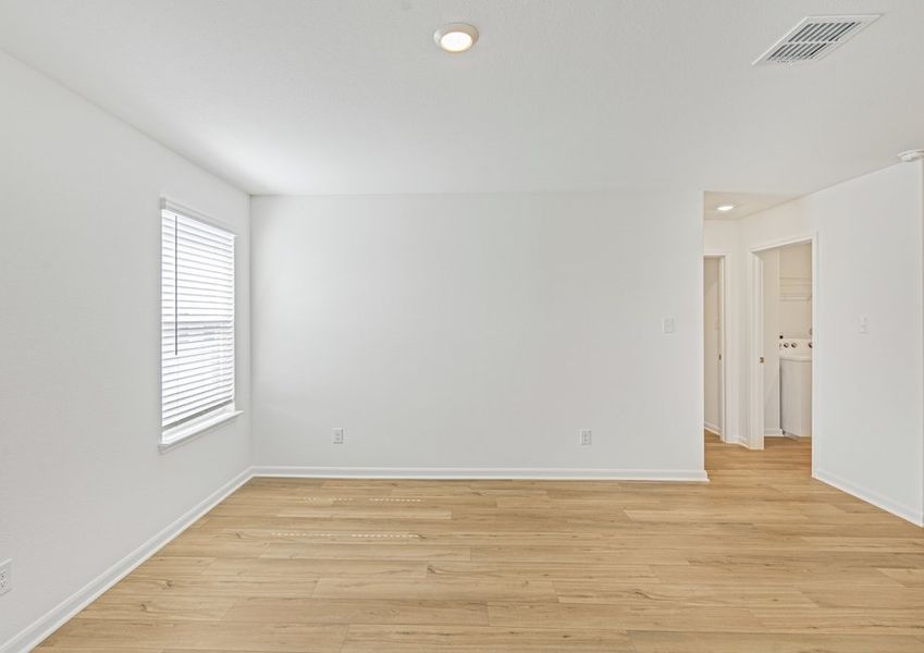 Upstairs loft space, providing an area for a game room or home office. Upstairs loft space, providing an area for a game room or home office.