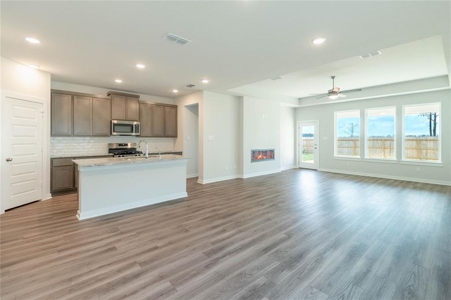 Another view of the kitchen from the dining room