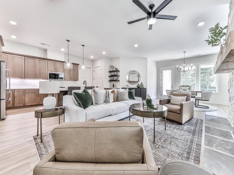 Furnished interior view inside a new home in , Holly Springs (Image 8). Furnished interior view inside a new home in , Holly Springs (Image 8).