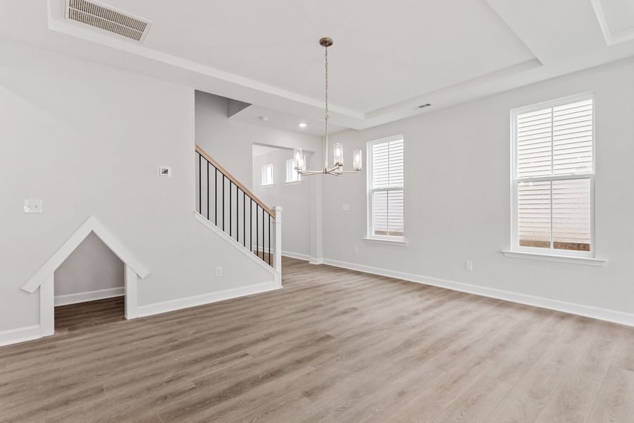 Spacious, unfurnished interior of a new home in Renaissance at White Oak, Garner (Image 22). Spacious, unfurnished interior of a new home in Renaissance at White Oak, Garner (Image 22).