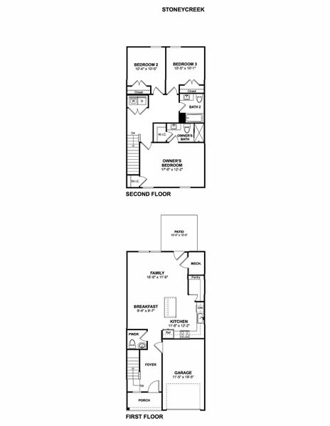 2D floor plan layout of this home in Aberdeen, Fountain Inn, SC (Image 3).