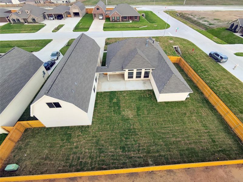 Overhead view from the rear.