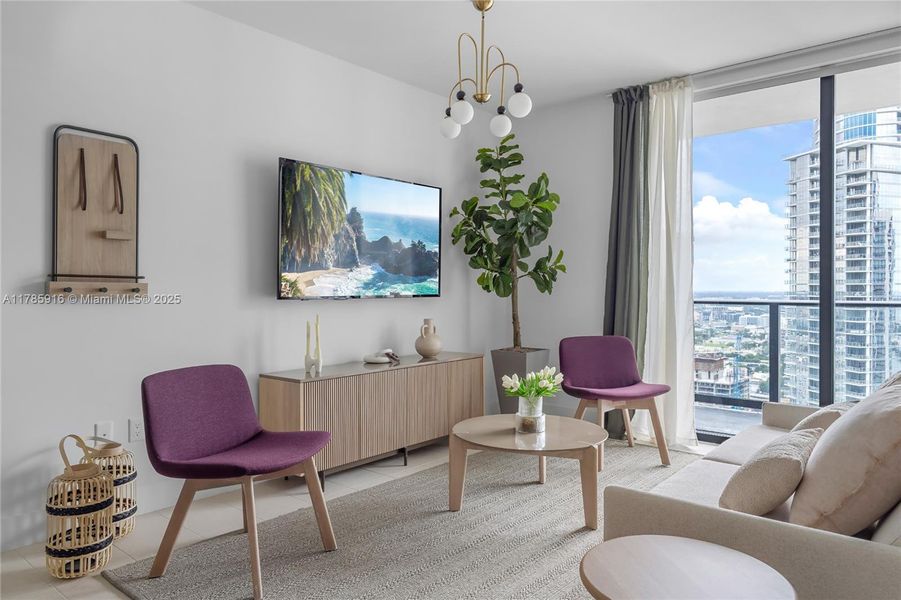 Furnished interior view inside a new home in , Miami (Image 39). Furnished interior view inside a new home in , Miami (Image 39).