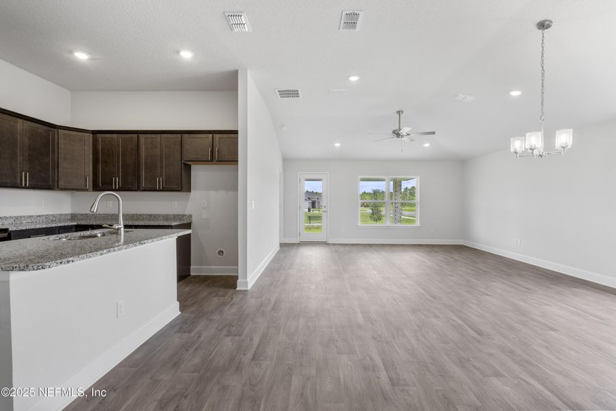 Furnished interior view inside a new home in Shadow Crest at Rolling Hills, Green Cove Springs (Image 9). Furnished interior view inside a new home in Shadow Crest at Rolling Hills, Green Cove Springs (Image 9).