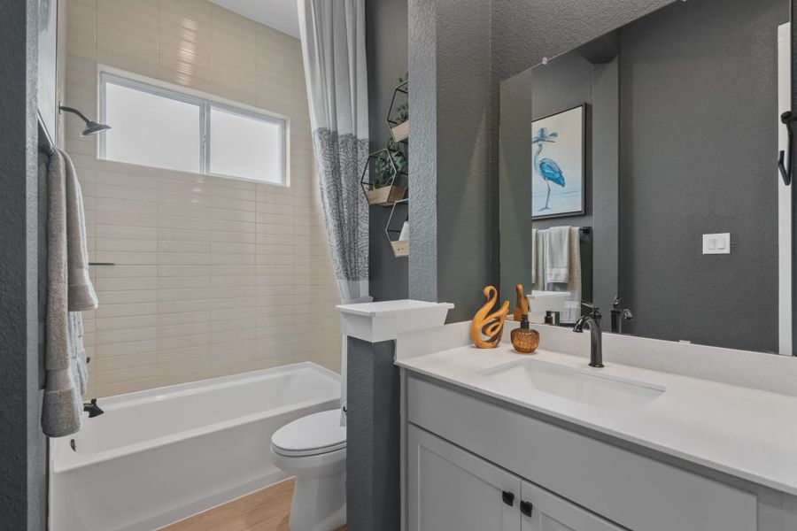 Furnished interior view inside a new home in Westland Ranch, League City (Image 7).