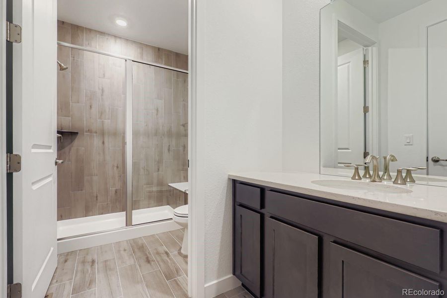 Furnished interior view inside a new home in Sunset Village: The Grand Collection, Erie (Image 8). Furnished interior view inside a new home in Sunset Village: The Grand Collection, Erie (Image 8).