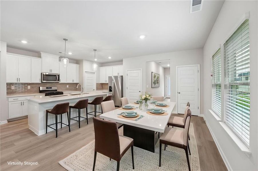 Furnished interior view inside a new home in Hemingway - Reserve Series, Cumming (Image 8). Furnished interior view inside a new home in Hemingway - Reserve Series, Cumming (Image 8).
