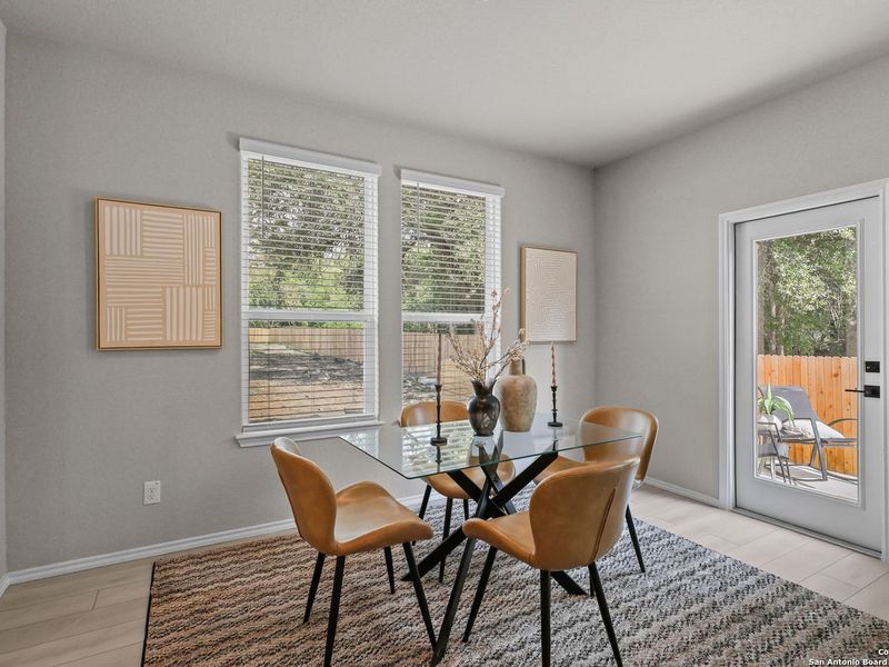 Furnished interior view inside a new home in Cedar Heights, San Antonio (Image 14). Furnished interior view inside a new home in Cedar Heights, San Antonio (Image 14).