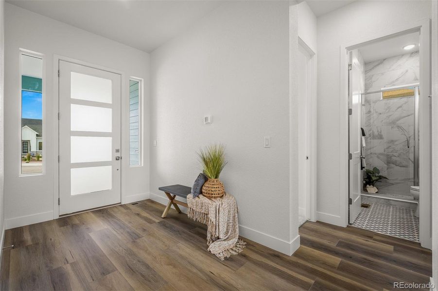 Furnished interior view inside a new home in Cloverleaf – Mountainview Collection, Monument (Image 27).
